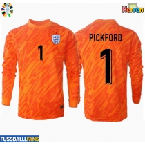 England Jordan Pickford #1 Torwart Heimtrikot EM 2024 Langarm